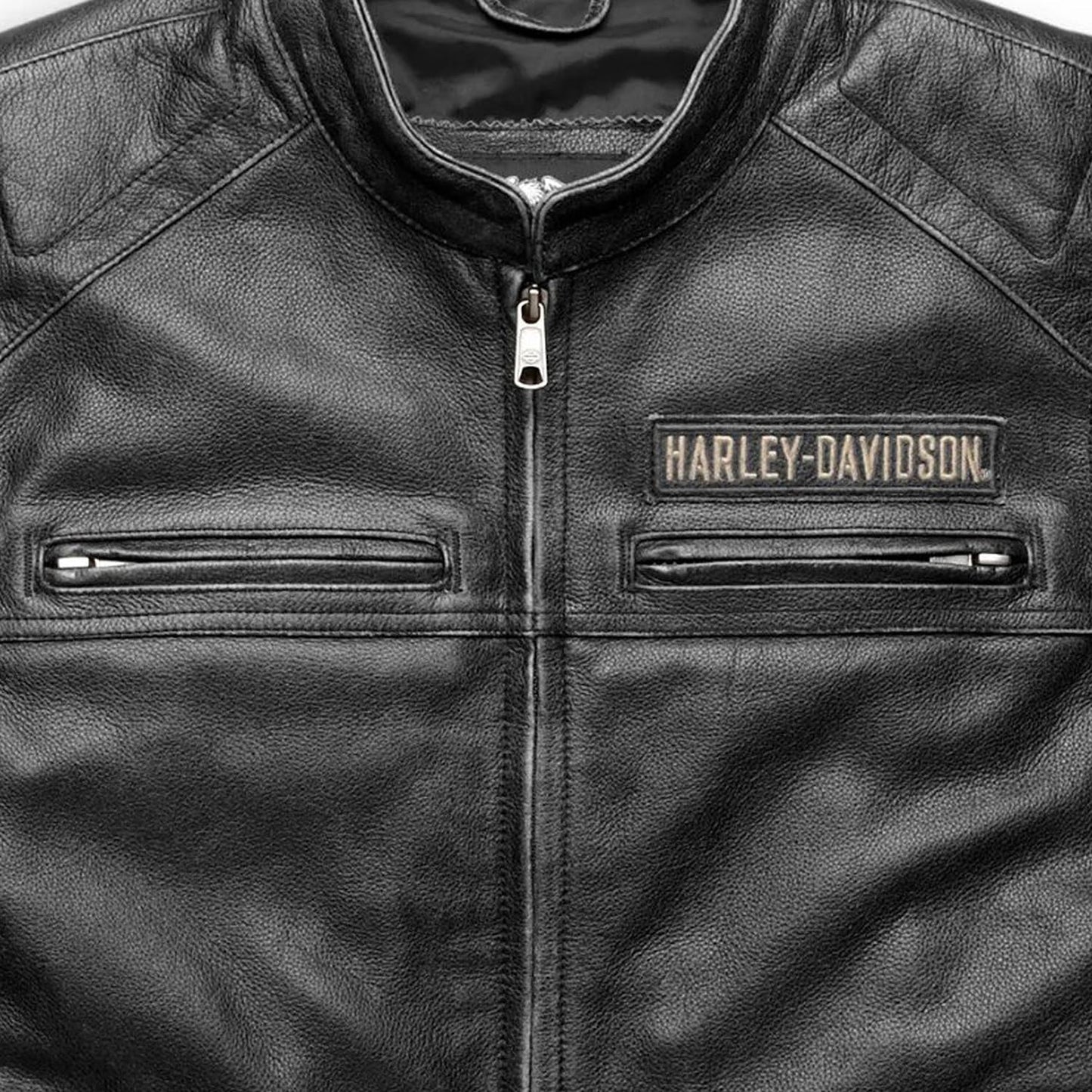 Iconic HD Men’s Passing Link Leather Biker Vest – Motorcycle Road Warrior