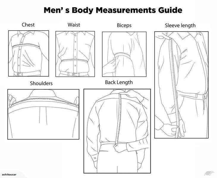 B3Bomber Jackets Mesuring guide