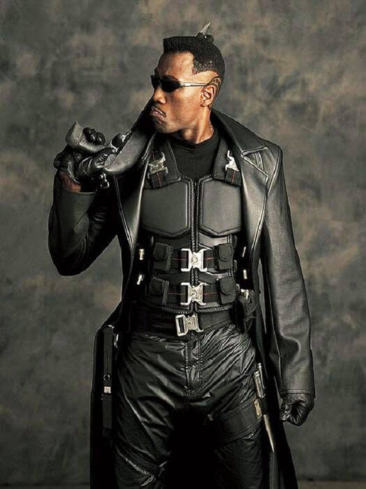 Blade Mahershala Ali Marvel Wesley Snipes Leather Coat