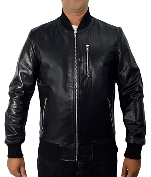 Men's Synthetic Leather Point Break Bomber Jacket