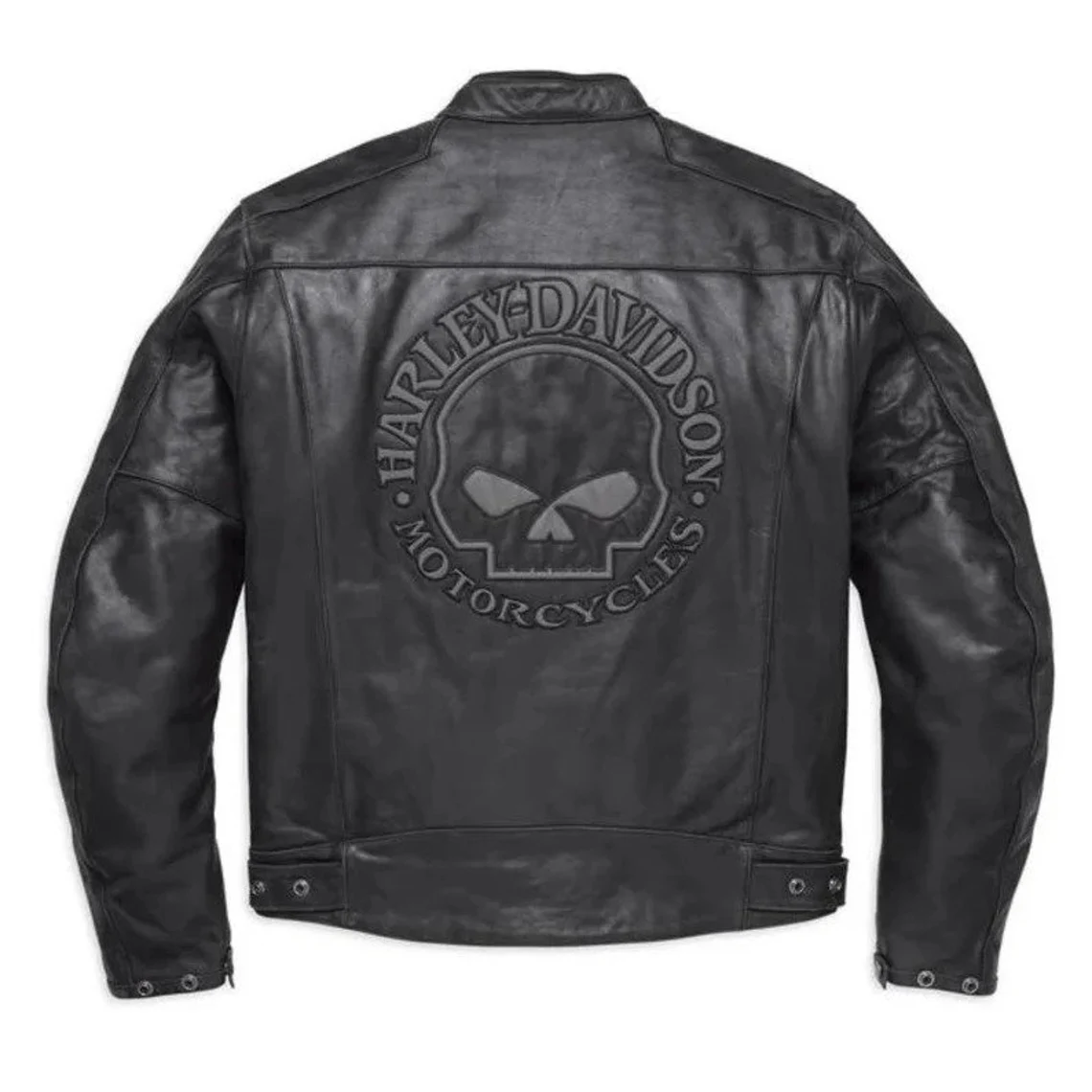 Men's Votary Black Harley Davidson Biker Real Leather Jacket