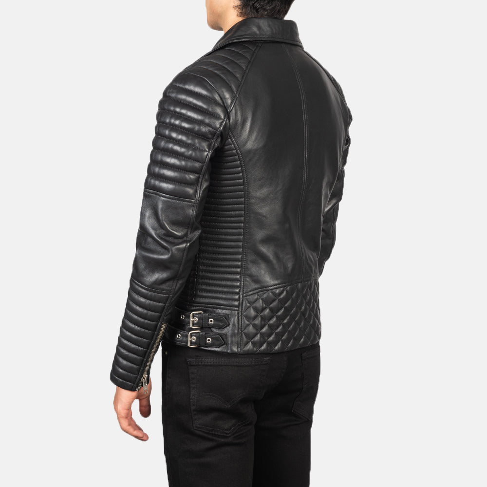 Mens Black Leather Premium Quality Jacket