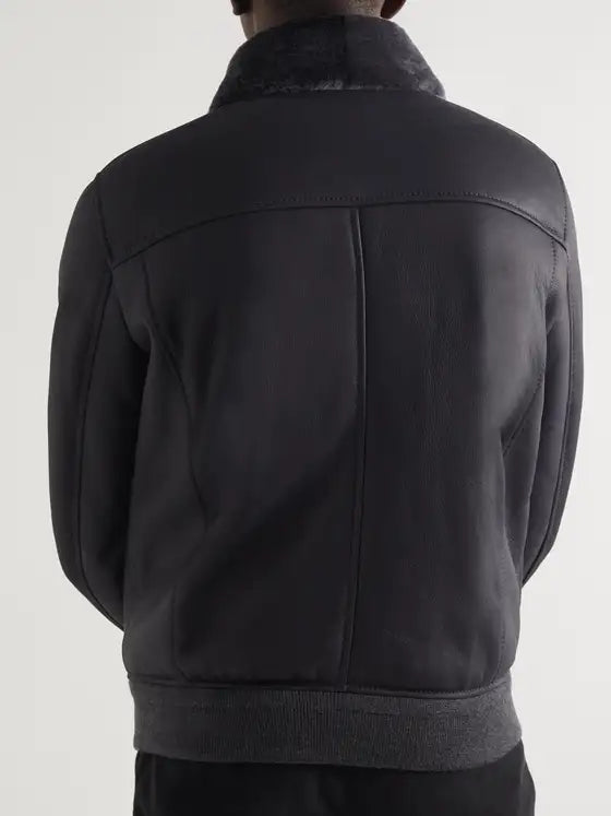 Men's Shearling Bomber Jacket