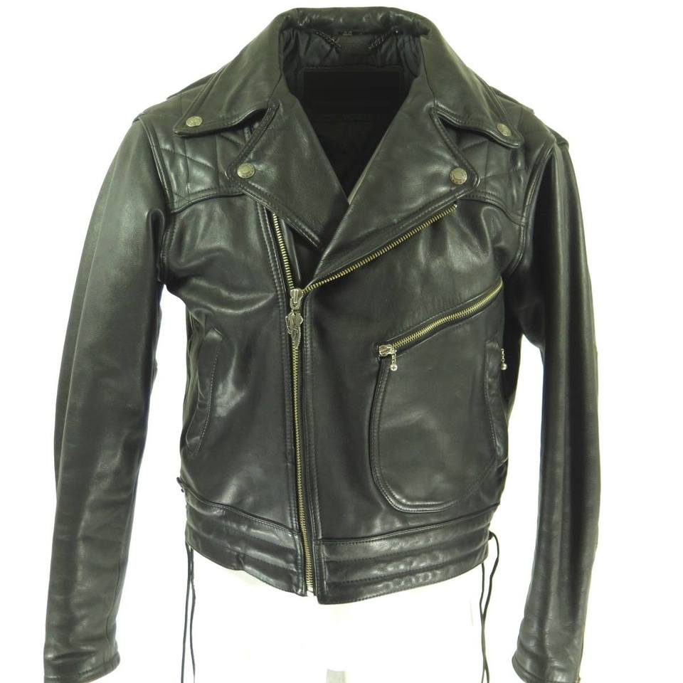 Mens Harley Davidson Leather Jacket 44 Motorcycle Biker Quilted Liner