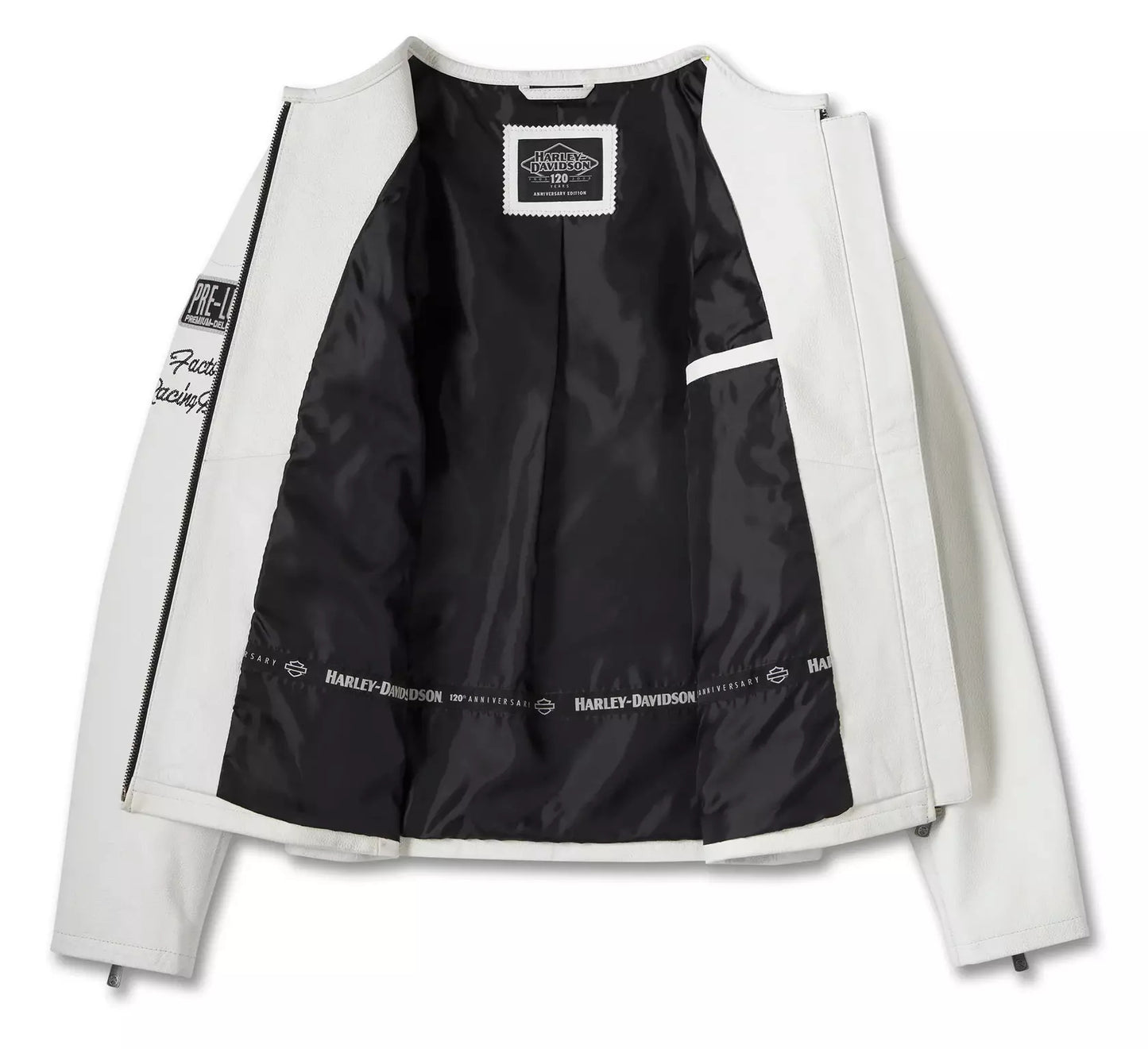 White Leather Harley Davidson Jacket