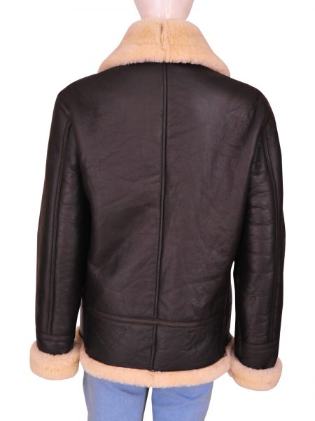 Sheepskin Women Shearling Brown Leather Jacket