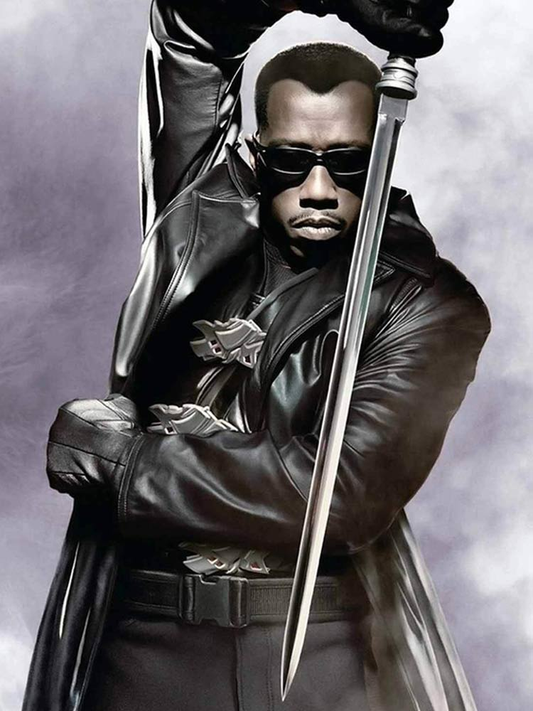 Blade Mahershala Ali Marvel Wesley Snipes Leather Coat