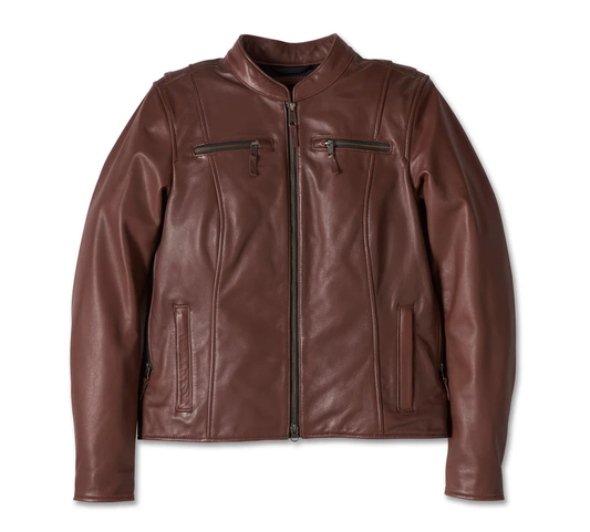 Women's Linden Leather Jacket - Brown