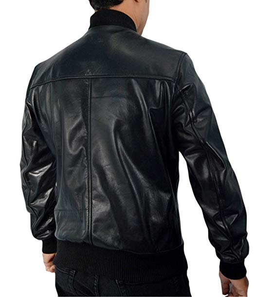 Men's Synthetic Leather Point Break Bomber Jacket