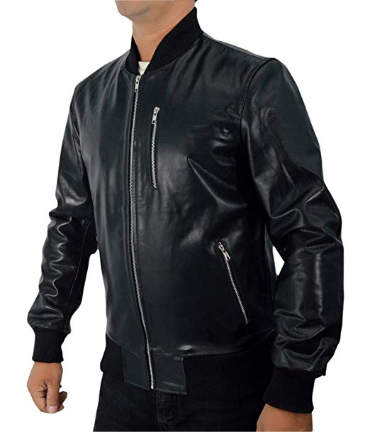 Men's Synthetic Leather Point Break Bomber Jacket