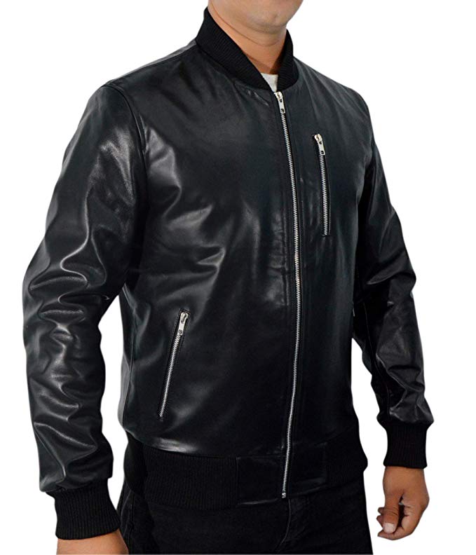 Men's Synthetic Leather Point Break Bomber Jacket