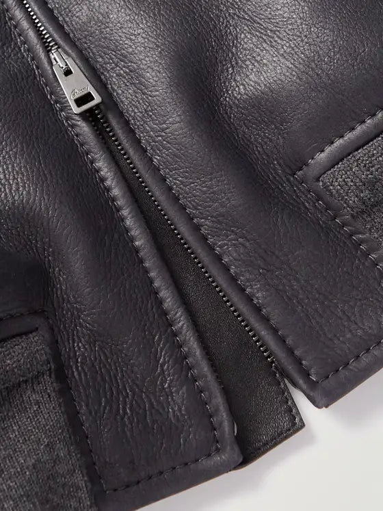 Men's Shearling Bomber Jacket