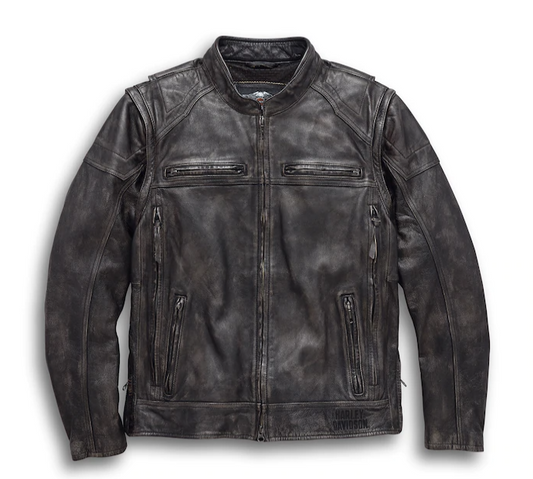 Men's Dauntless Convertible Leather Jacket - Tall