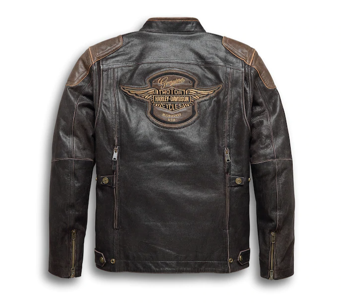 Men's H-D Triple Vent System Trostel Leather Jacket
