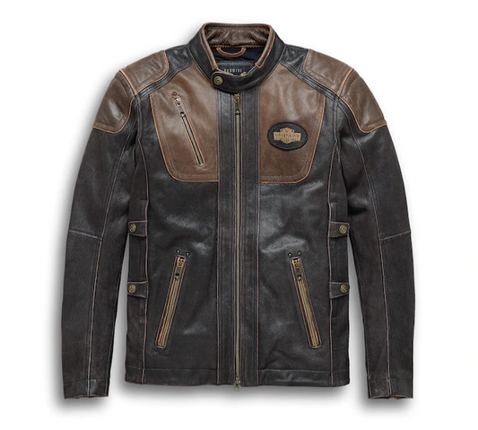 Men's H-D Triple Vent System Trostel Leather Jacket