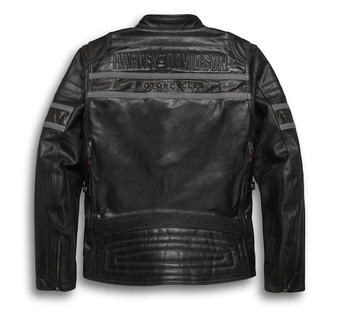 Men's H-D® Triple Vent System™ Wick Twister Leather Jacket - Tall