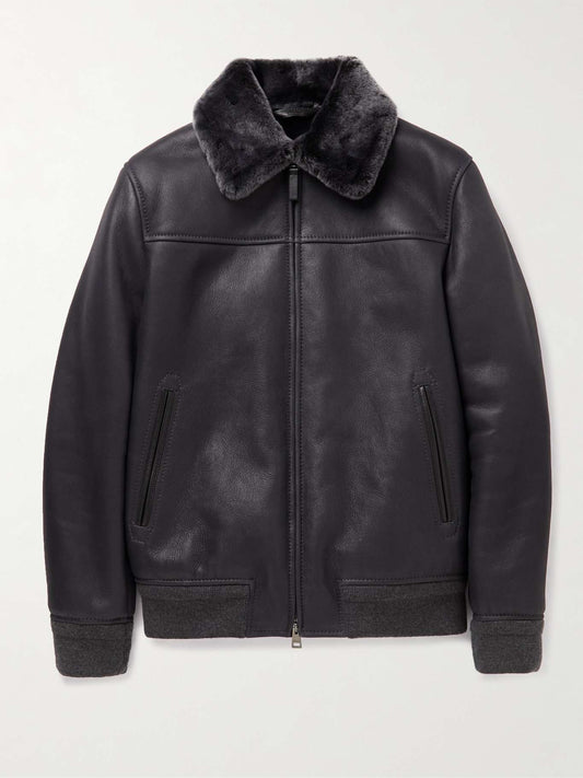 Men's Shearling Bomber Jacket