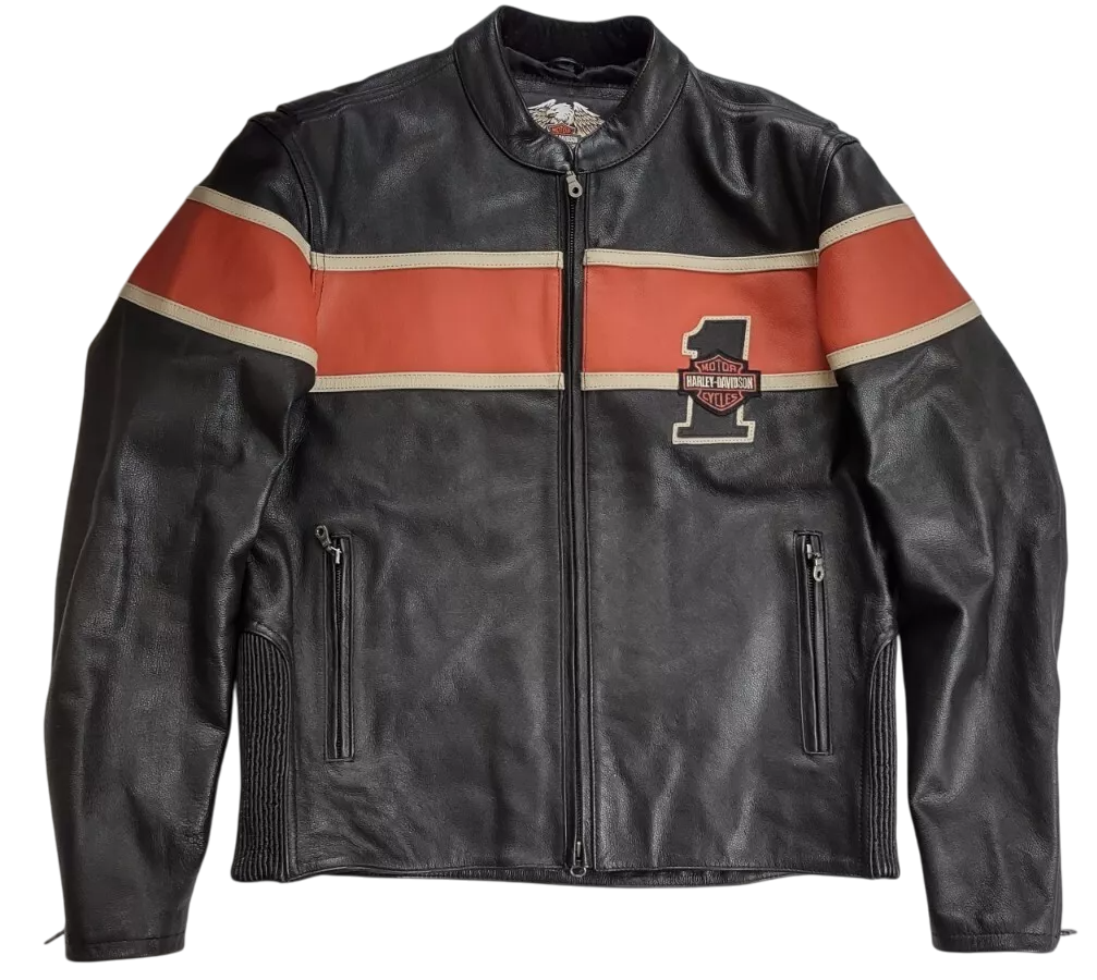 Mens Rare Vintage Leather Harley Davidson Jacket