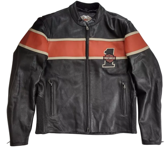 Mens Rare Vintage Leather Harley Davidson Jacket