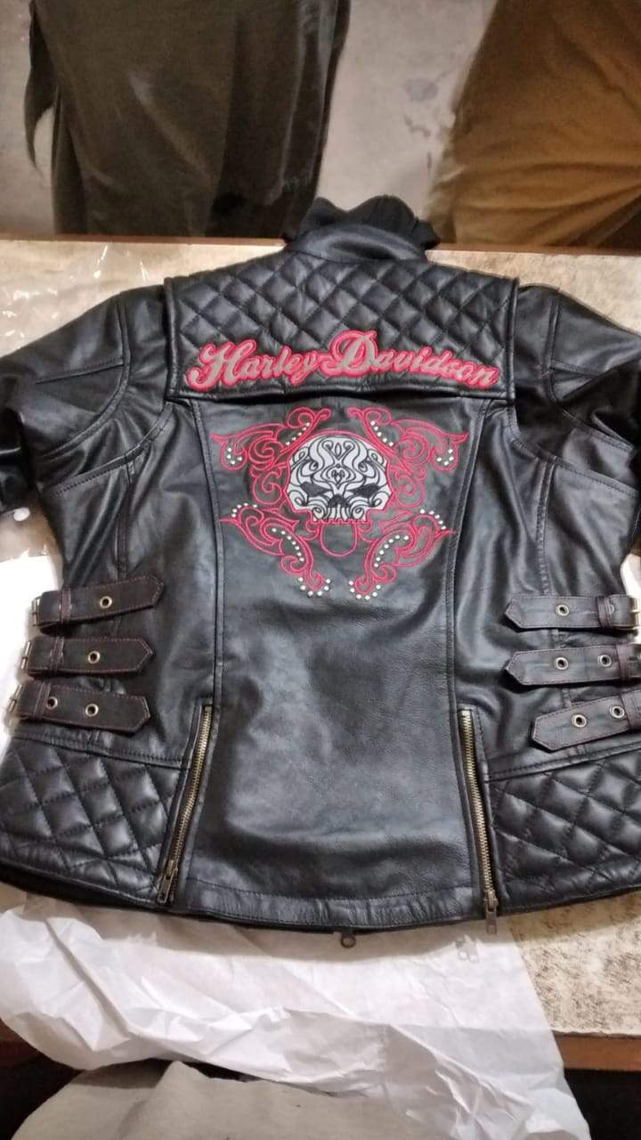 Women's Scroll Skull 3-in-1 Leather Jacket