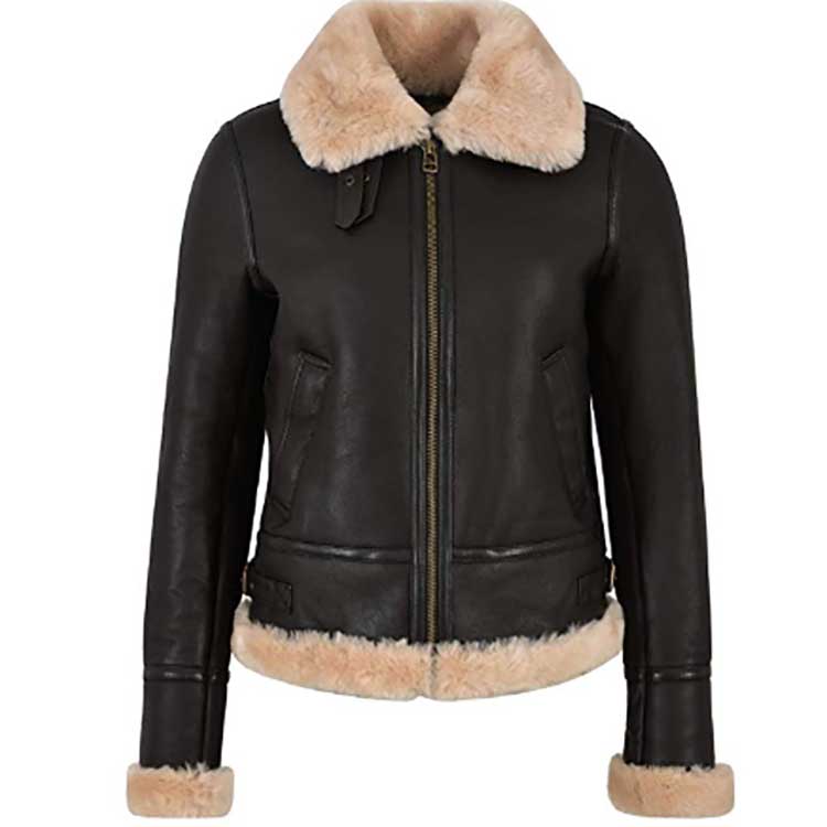 Women’s Flying Aviator Sheepskin Leather Jacket