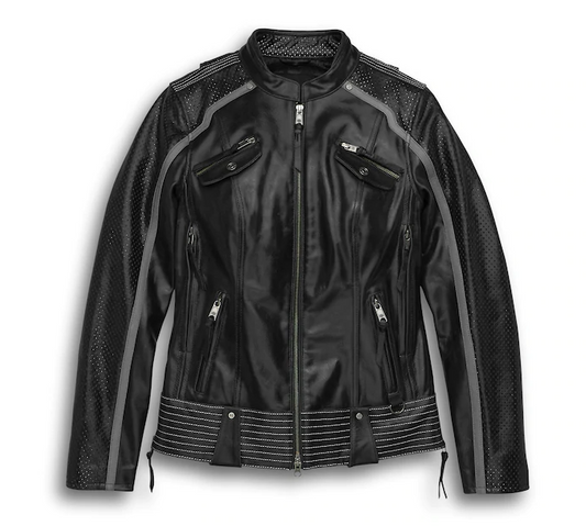 Women's Hairpin Leather Jacket - Tall