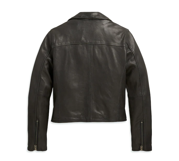 Women's Lace-Up Leather Slim Fit Jacket