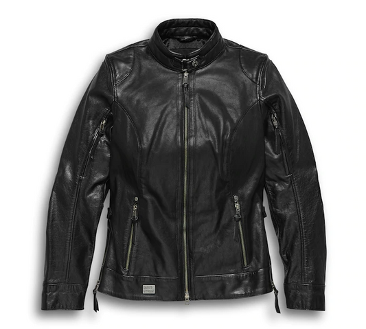 Women's Line Stitcher Leather Jacket - Tall