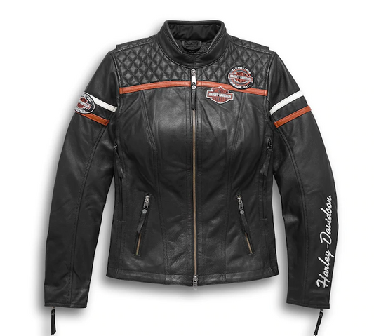 Women's Miss Enthusiast H-D Triple Vent System Leather Jacket - Tall