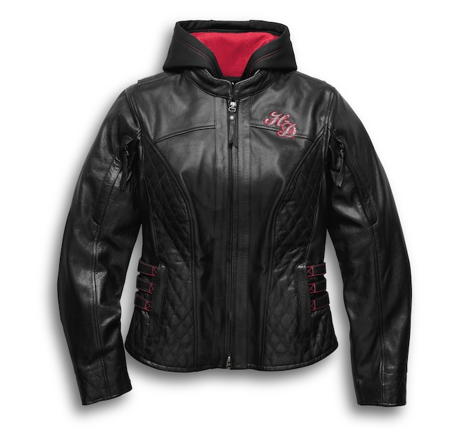 Women's Scroll Skull 3-in-1 Leather Jacket - Petite