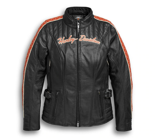 Women's Vanocker Waterproof H-D Triple Vent System Leather Jacket - Tall