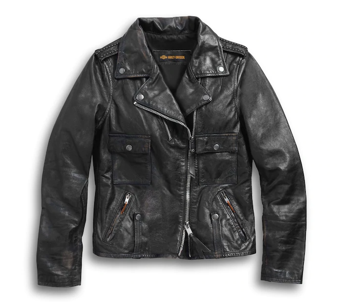 Women's Wild Distressed Leather Biker Jacket