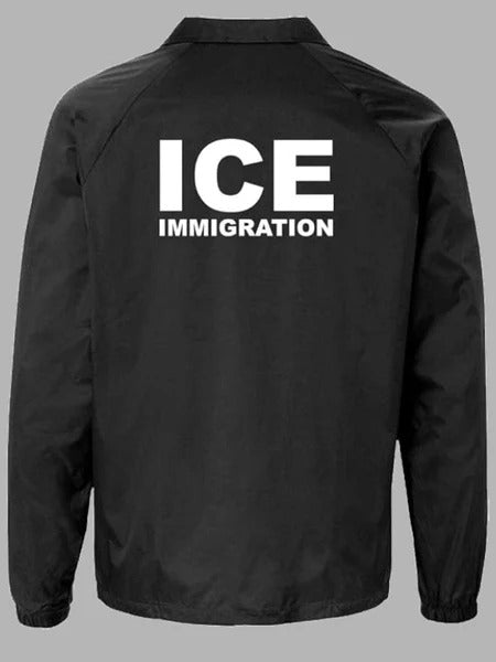 Black Ice Immigration Police Jacket